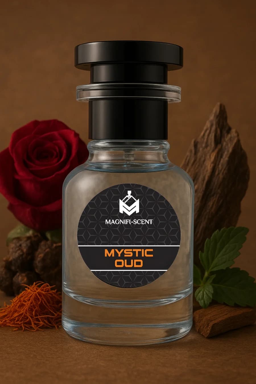 Magnifiscent Mystic Oud men's luxury inspired perfume impression bottle